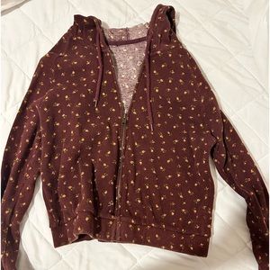 floral crop hoodie
